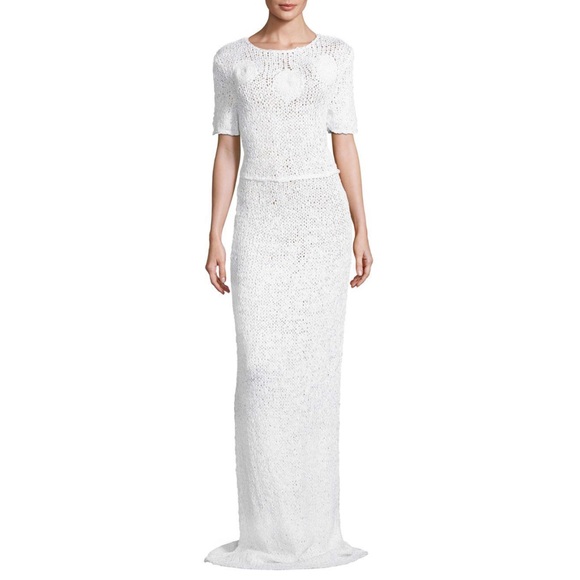 Zac Posen 100% silk sheath gown long dress S